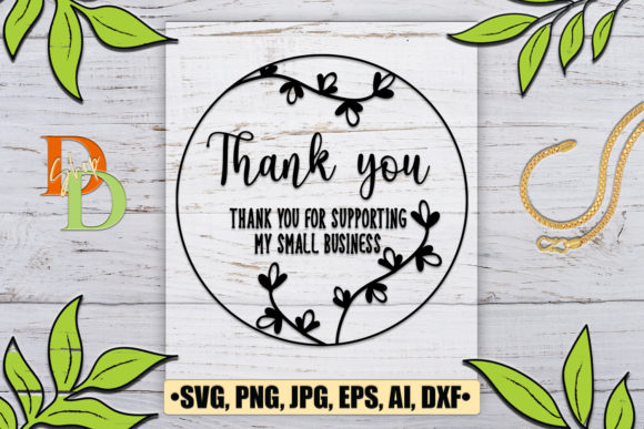 Care Card THANK YOU, Floral Care Card Graphics for Crafts