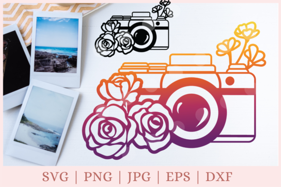 Creative Graphics and Print Templates for Camera, Photography, Floral