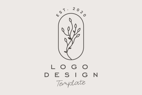 Elegant Hand Drawn Floral Logo Premium Graphics & Logos