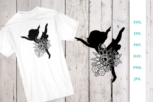 Floral Ballerina Silhouette 2: Graphics for Crafts & Design