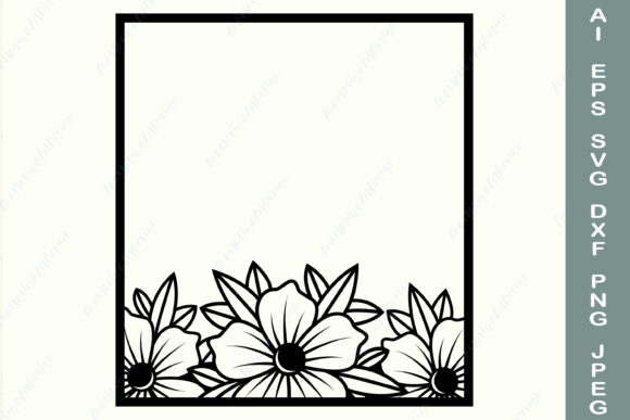 Floral Border, Square Frame: A Designer's Review for Graphics & Crafts