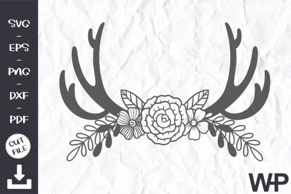 Floral Deer Antlers SVG: A Graphic Design Review for Crafts & Graphics