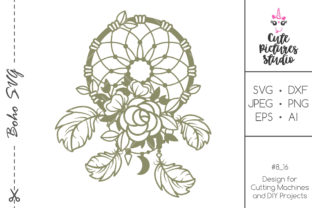 Floral Dream Catcher Graphics for Crafts and Creative Projects