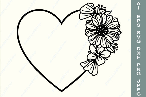 Floral Heart, Love, Valentine: A Designer's Review for Graphics & Crafts