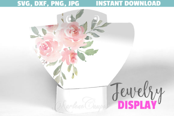 Floral Jewelry Display SVG File, Mod.1: Graphics for Crafts