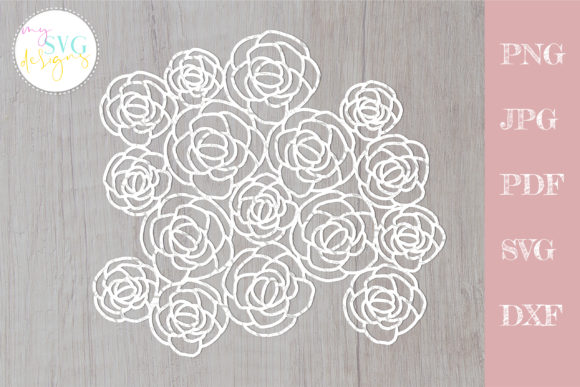 Floral Lace, Roses Graphics for Crafts and Branding