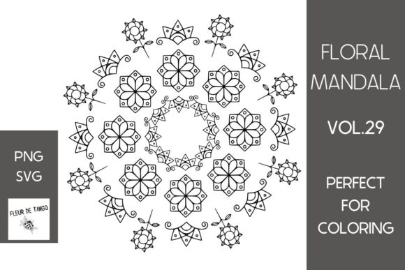 Floral Mandala Vol.29: A Crafter's Review of Graphics and Coloring Pages