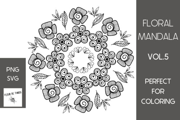 Floral Mandala Vol.5 Review: Graphics for Coloring Pages