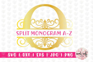 Floral Split Monogram Alphabets - a to Z for Graphics and Crafts