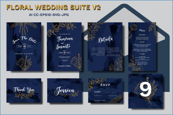 Floral Wedding Suite V2: A Professional Graphics Review for Print Templates