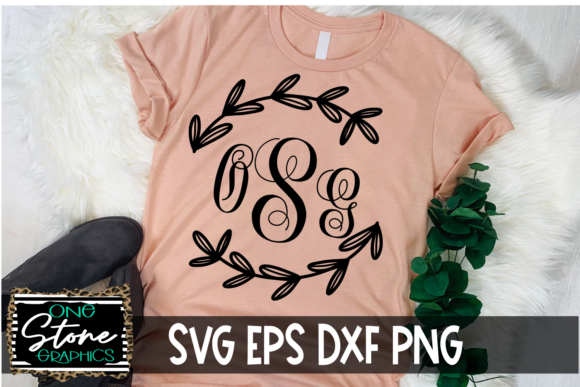 Floral Wreath Monogram Svg: Graphics for Crafts and Blogs