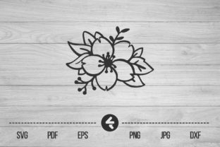 Flower Frame, Floral Graphics for Crafts