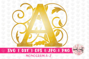 Gold Floral Monogram Alphabet: Premium Graphics for Crafts
