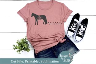 Walking Floral Horse Graphics for Crafts and Content